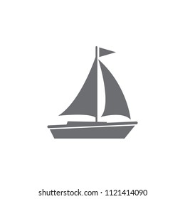 Sailing yacht icon. Simple element illustration. Sailing yacht symbol design from Transport collection set. Can be used for web and mobile on white background
