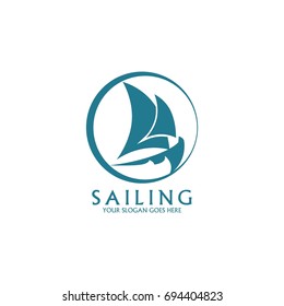 Sailing Yacht Logo Stock Vector (Royalty Free) 694404823 | Shutterstock