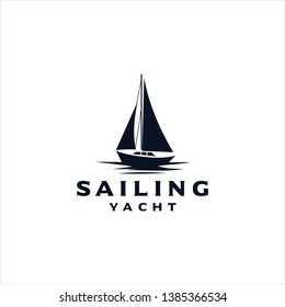 Sailing Yacht Logo Silhouette design inspiration Simple