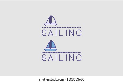 Sailing Yacht Logo Template