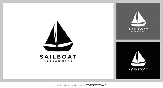 sailing yacht logo vector design