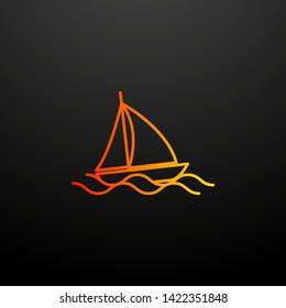 sailing yacht nolan icon. Elements of insurance set. Simple icon for websites, web design, mobile app, info graphics