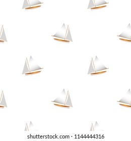 Sailing yacht seamless pattern vector design 