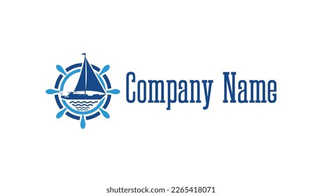 Sailing Yacht Ship Boat Logo Design