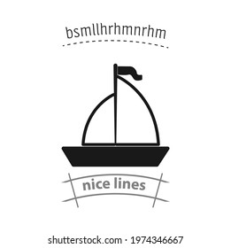 sailing yacht simple vector icon. sailing yacht simple vector icon. sailing yacht simple vector icon. 