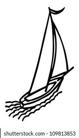 Sailing yacht sketch.