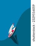 Sailing yacht template,  vector illustration