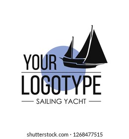 Sailing yacht vector logo. Your logotype