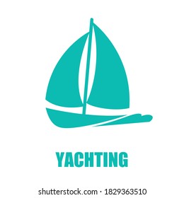 Sailing and Yachting competitions pictogram icon.