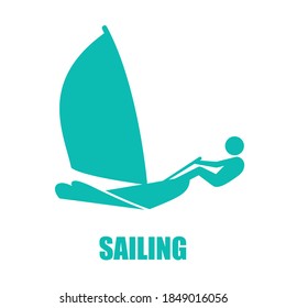 Sailing and Yachting competitions pictogram icon.