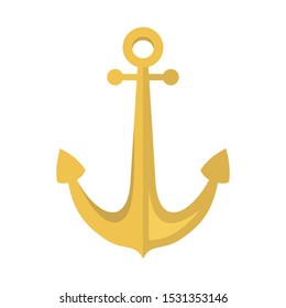 Sailor anchor icon. Flat illustration of sailor anchor vector icon for web design
