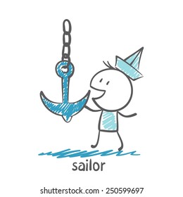 sailor anchor illustration