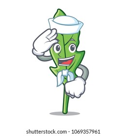 Sailor arugula character cartoon style vector illustration
