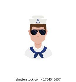 Sailor avatar, seaman avatar vector