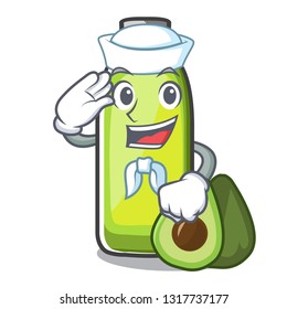 Sailor avocado oil in shape of mascot