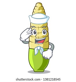 Sailor baby corn in a character bowl