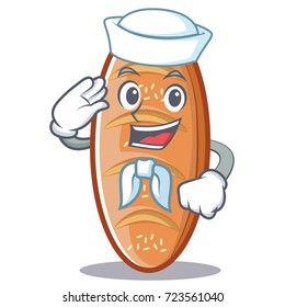 Sailor baked bread character cartoon