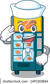 Sailor bakery vending machine isolated the cartoon
