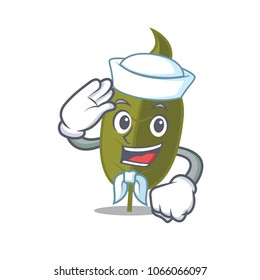 Sailor bay leaf character cartoon