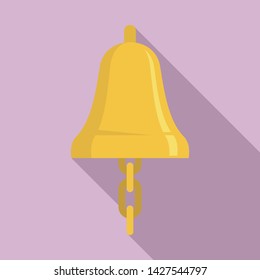 Sailor bell icon. Flat illustration of sailor bell vector icon for web design