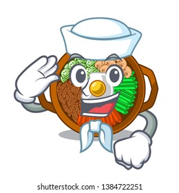 Sailor bibimbap isolated with in the character