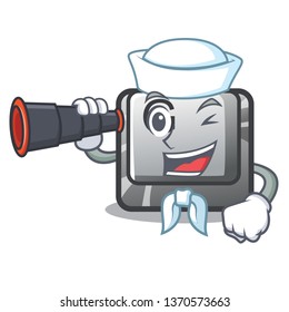 Sailor with binocular button G in the character shape
