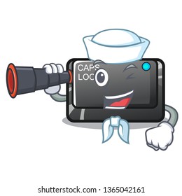 Sailor with binocular capslock button attached to mascot keyboard