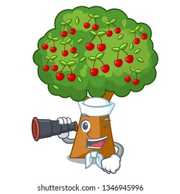Sailor with binocular cherry tree toys in character shape