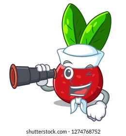 Sailor with binocular fruit yangmei in the cartoon fridge
