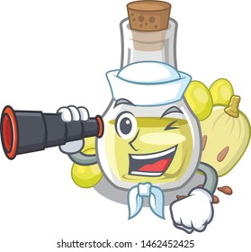 Sailor with binocular grape seed oil the mascot shape