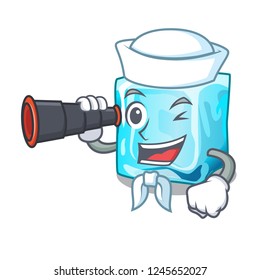 Sailor with binocular Ice cubes set on wiht character
