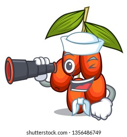 Sailor with binocular jujube fruit in the shape mascot