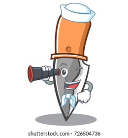 Sailor with binocular knife character cartoon style