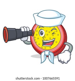Sailor binocular passion fruit mascot cartoon