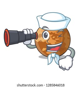 Sailor with binocular planet mercury shape in the character