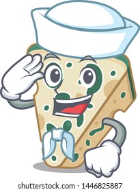 Sailor blue cheese in the cartoon shape