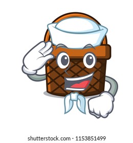 Sailor bread basket character cartoon