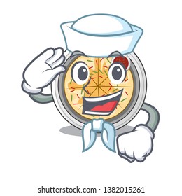 Sailor buchimgae is served in cartoon bowl