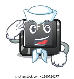 Sailor button f1 isolated in the mascot