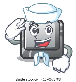 Sailor button G isolated in the cartoon
