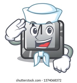 Sailor button M on a keyboard mascot