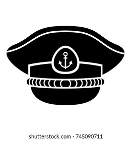 Sailor cap icon. Simple illustration of sailor cap vector icon for web