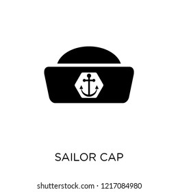 Sailor cap icon. Sailor cap symbol design from Nautical collection. Simple element vector illustration on white background.