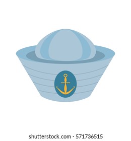 sailor cap nautical anchor design vector illustration eps 10