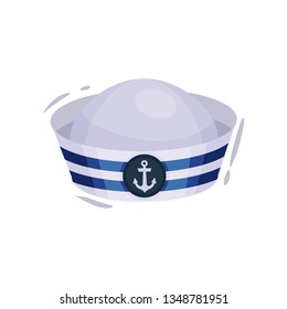 Sailor cap on white background. Professional hat.