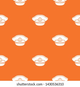 Sailor cap pattern vector orange for any web design best