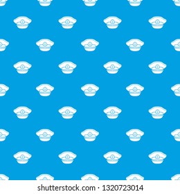 Sailor cap pattern vector seamless blue repeat for any use