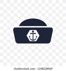Sailor cap transparent icon. Sailor cap symbol design from Nautical collection. Simple element vector illustration on transparent background.