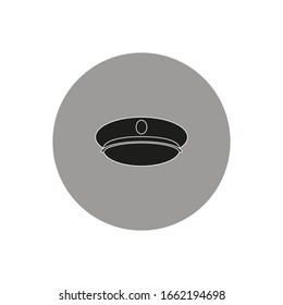 sailor cap vector icon on white background