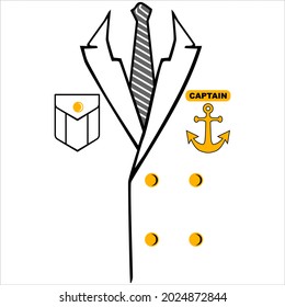 sailor captain shirt shirt vector tie